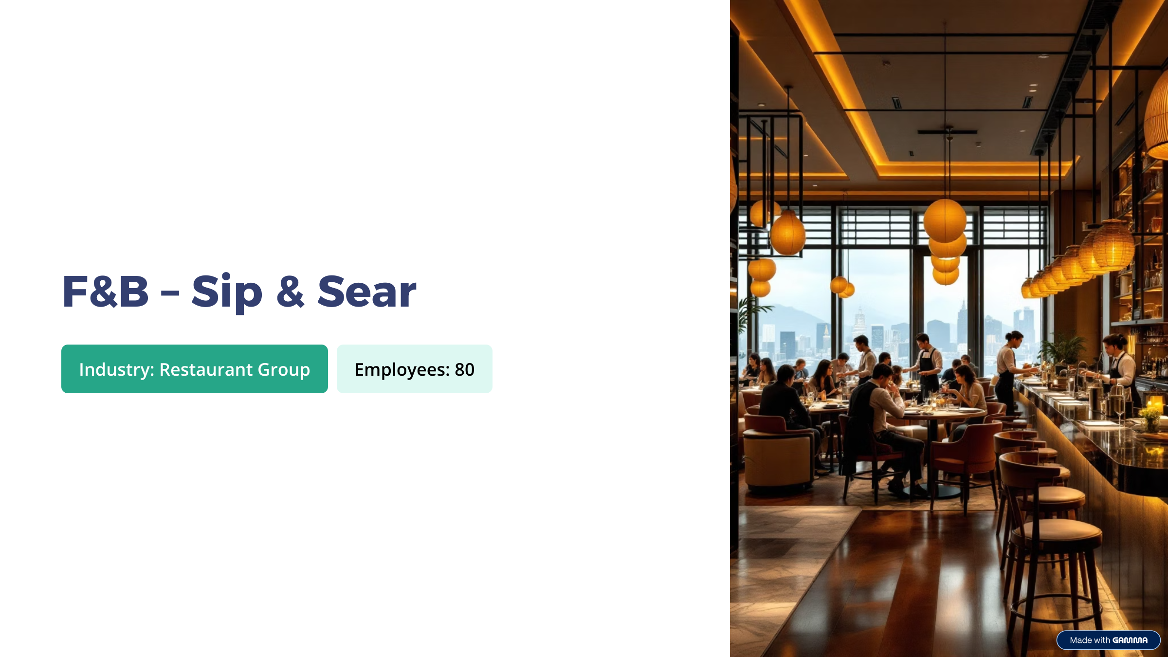 Sip & Sear English